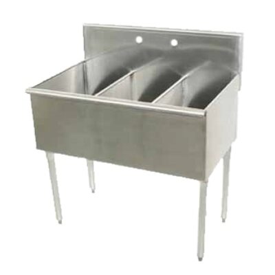 Advance Tabco 4-3-48-X 48″ (3) Three Compartment Sink