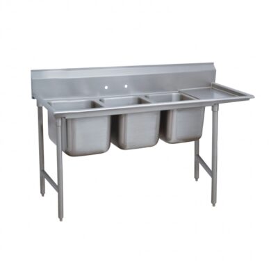 Advance Tabco 9-23-60-24R 95″ (3) Three Compartment Sink