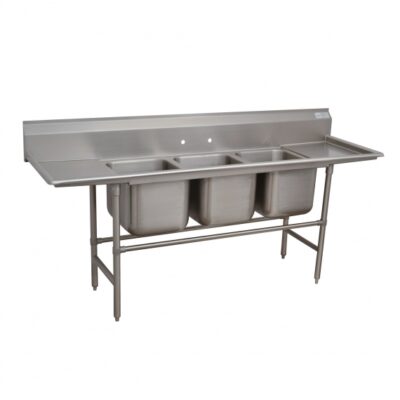 Advance Tabco 94-23-60-36RL 139″ (3) Three Compartment Sink