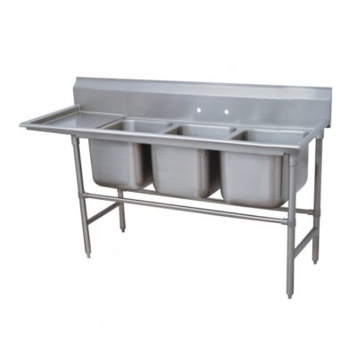 Advance Tabco 94-43-72-24L 107″ (3) Three Compartment Sink