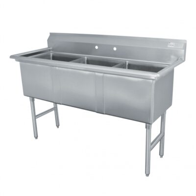 Advance Tabco FC-3-1515-X 50″ (3) Three Compartment Sink