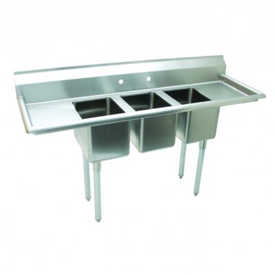 Advance Tabco K7-CS-21-EC-X 58″ (3) Three Compartment Sink