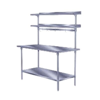 Advance Tabco PT-12R-144 144″ Table-Mounted Overshelf