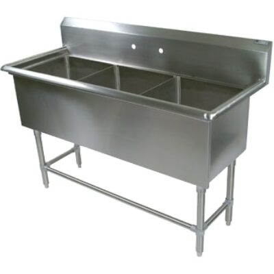 John Boos 43PB20 65″ (3) Three Compartment Sink